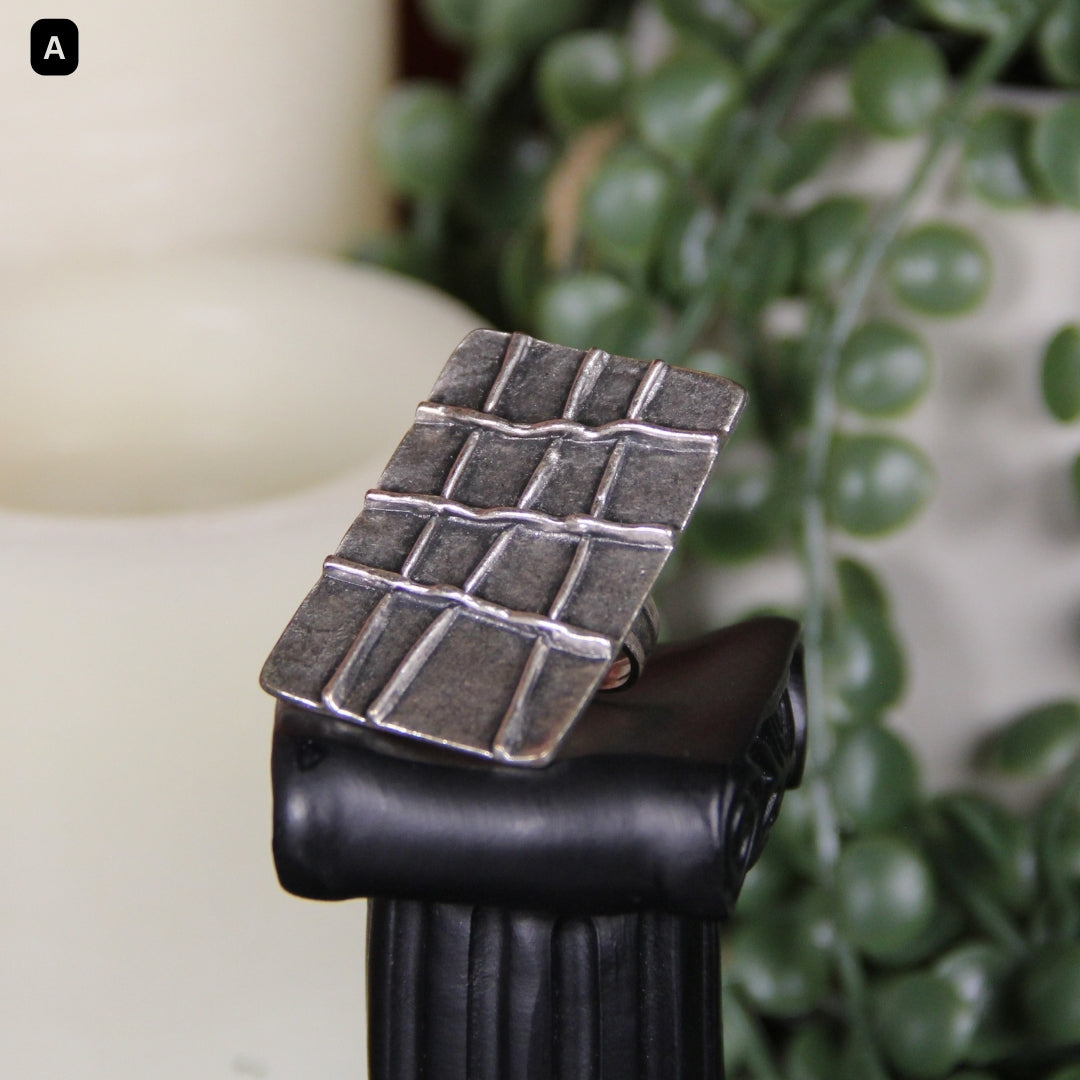 Silver Ring Geometric Unique Bold Statement Jewelry