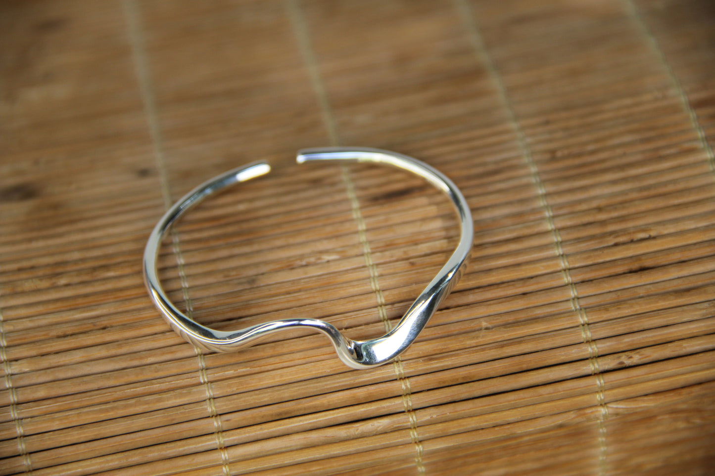 925 Sterling Silver Wave Cuff Bracelet