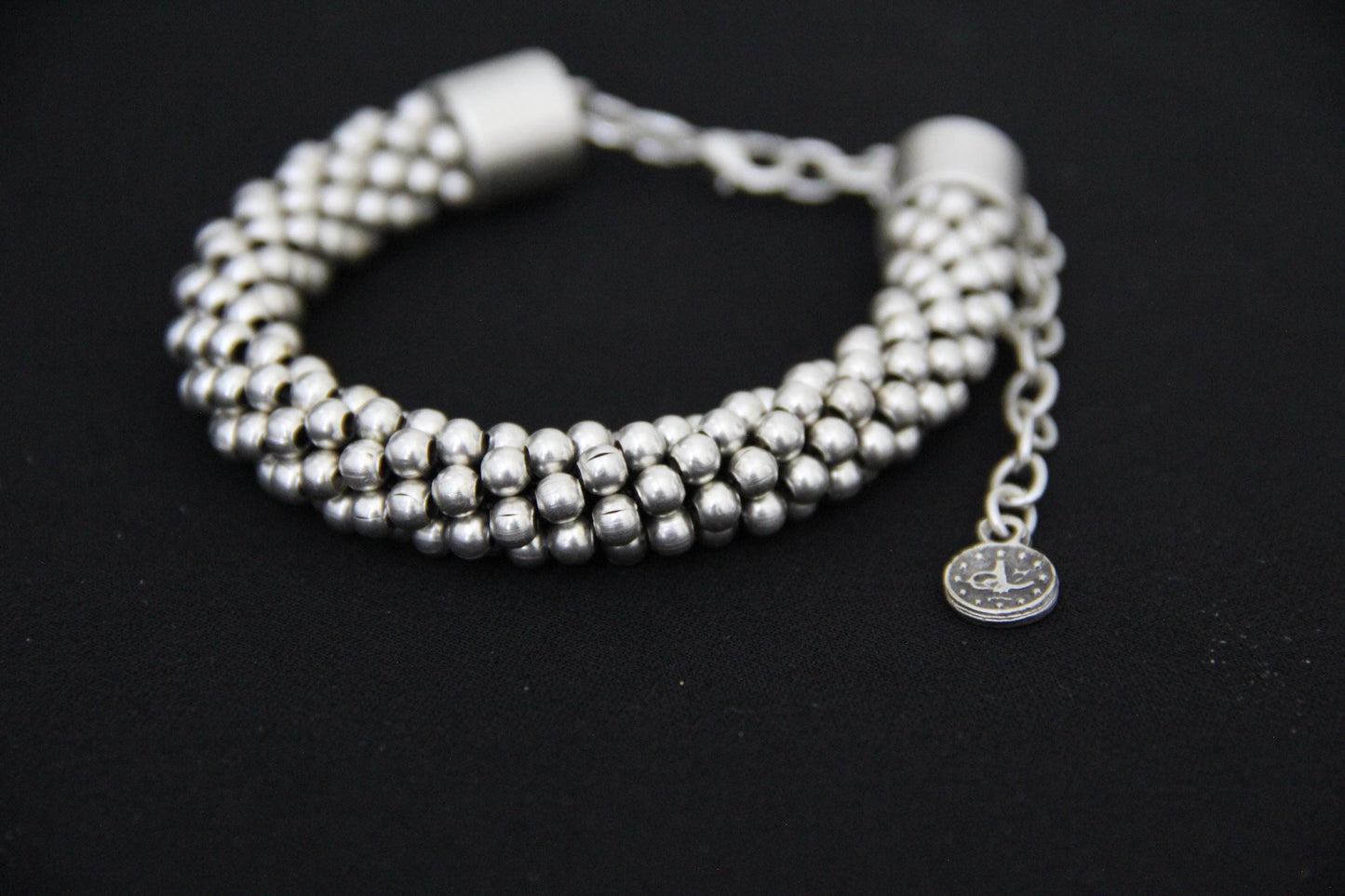 Beaded Silver Bracelet