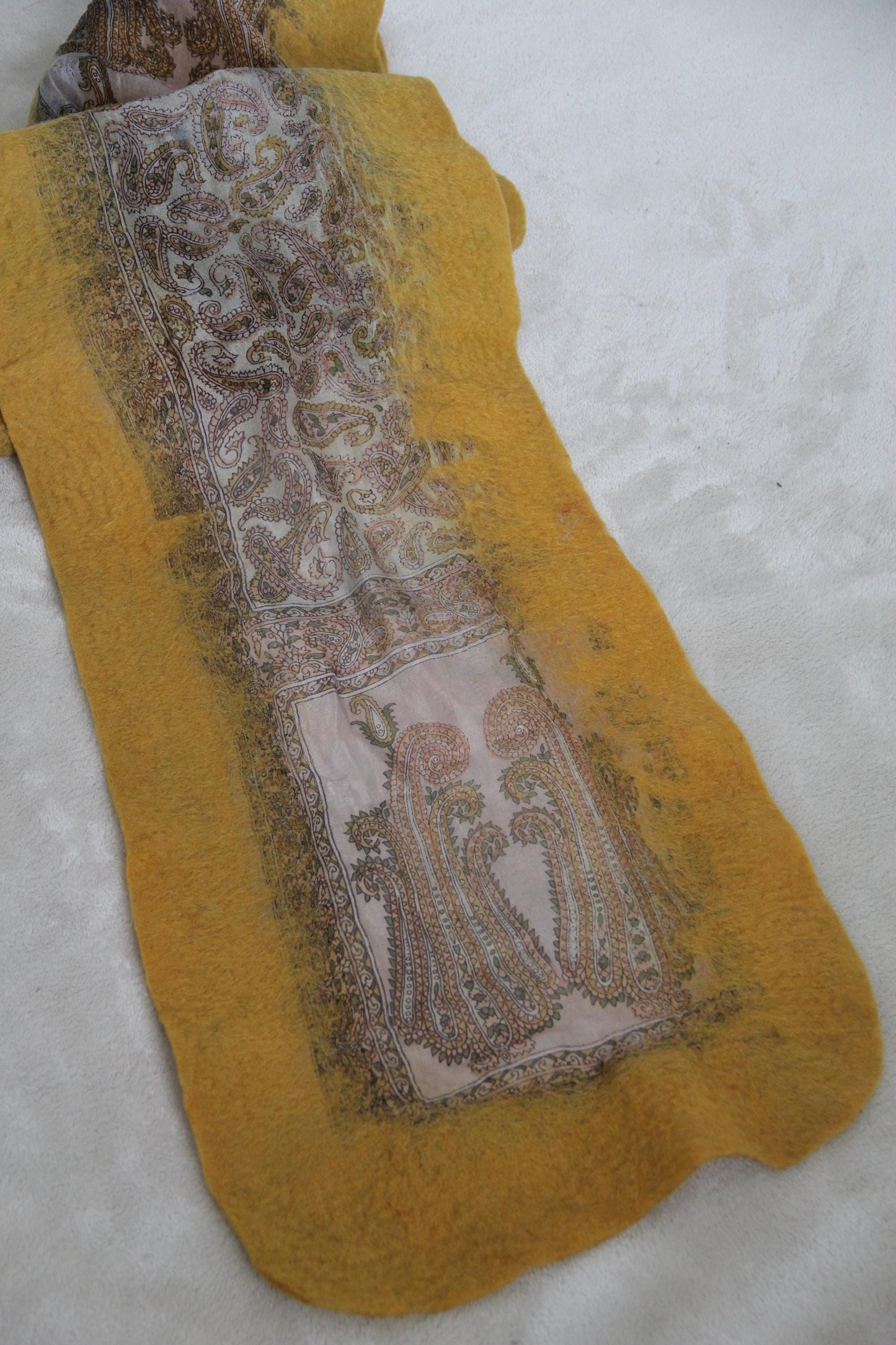 Silk Wool Scarf Boho Chic Wrap