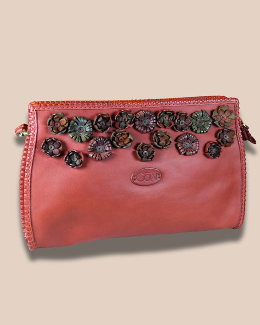 Genuine Red Leather Women Purse