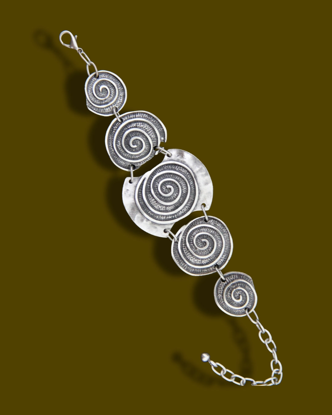 Adjustable Chunky Silver Statement Bracelet