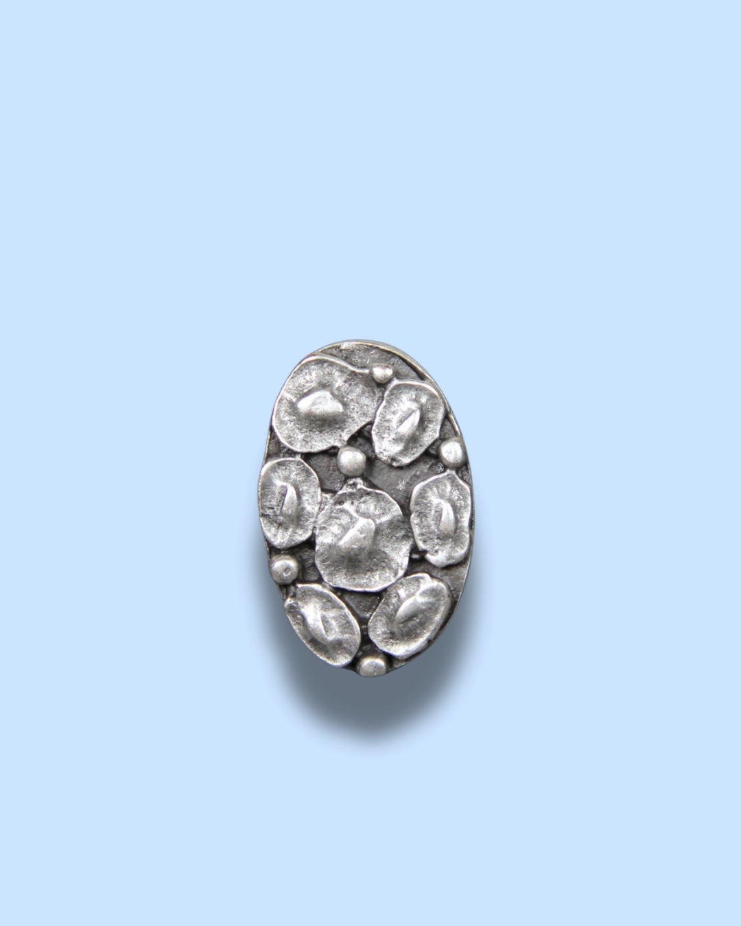 Unique Silver Ring Adjustable Minimalist Oval Handmade Ring for Big Jewelry Lovers Stackable Rings
