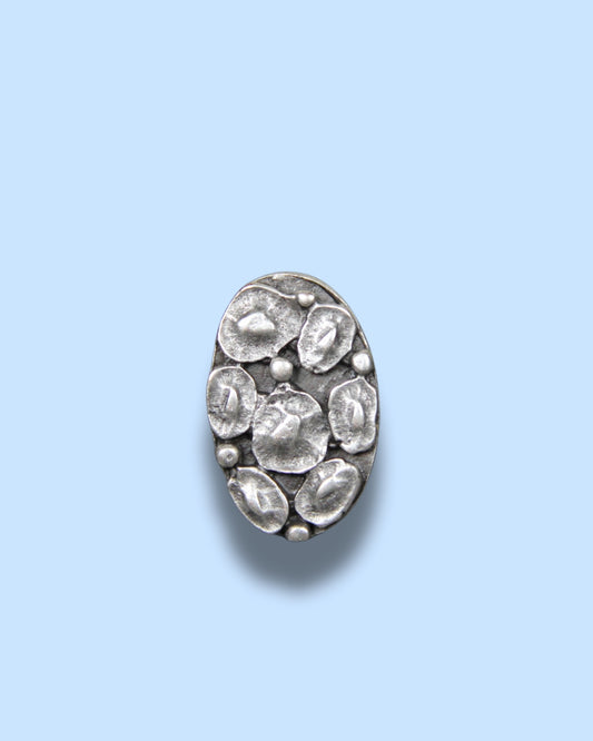 Unique Silver Ring Adjustable Minimalist Oval Handmade Ring for Big Jewelry Lovers Stackable Rings