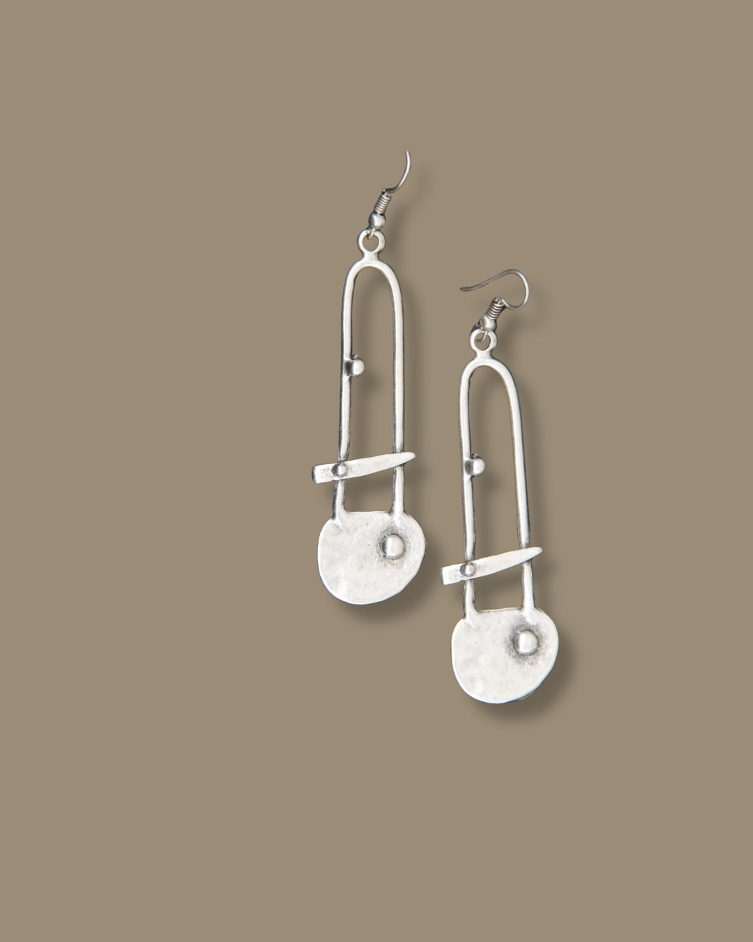 Dangle Silver Statement Earring