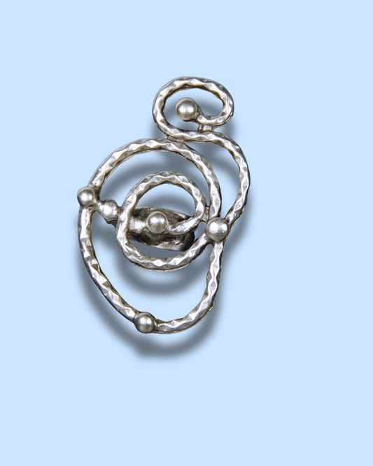 Silver Ring Abstract Unique Chic Style Bold Jewelry