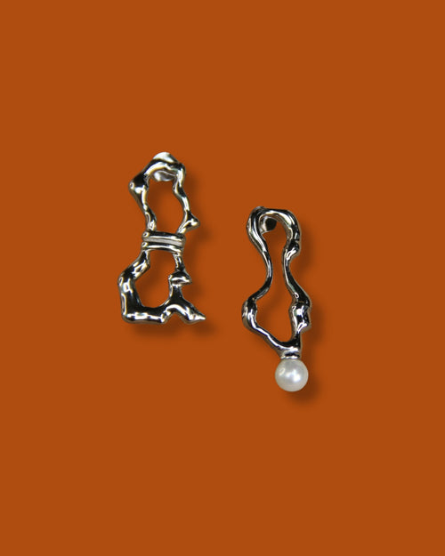925 Sterling Silver Abstract Drop Earring Statement Mix Match Jewelry