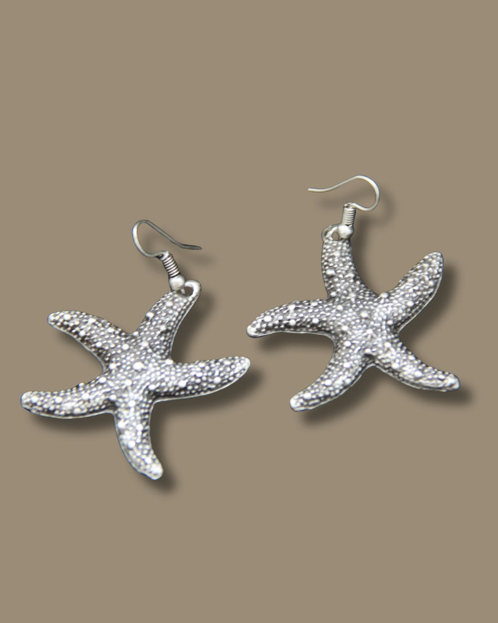 Long Dangle Starfish Silver Earring