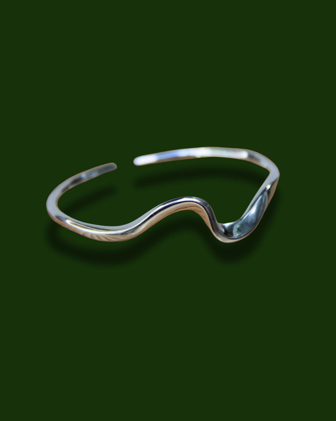 925 Sterling Silver Wave Cuff Bracelet