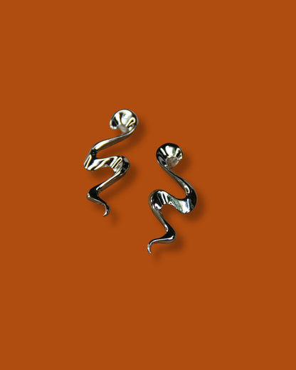 925 Sterling Silver Swirl Earring Statement Jewelry Gift Idea
