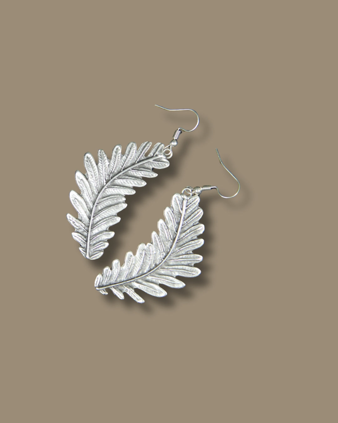 Silver Leaf Statement Earring