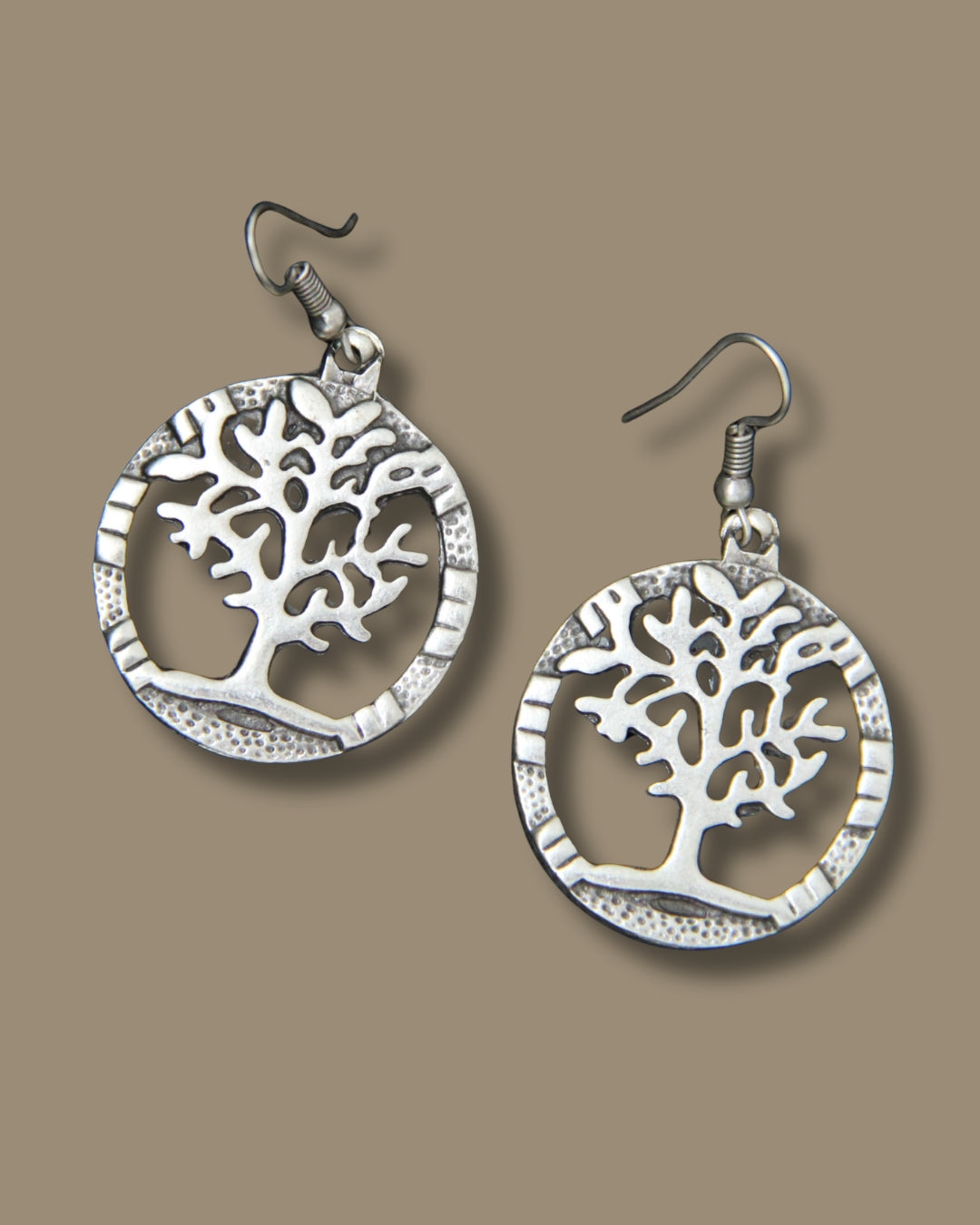 Family Tree Silver Earring
