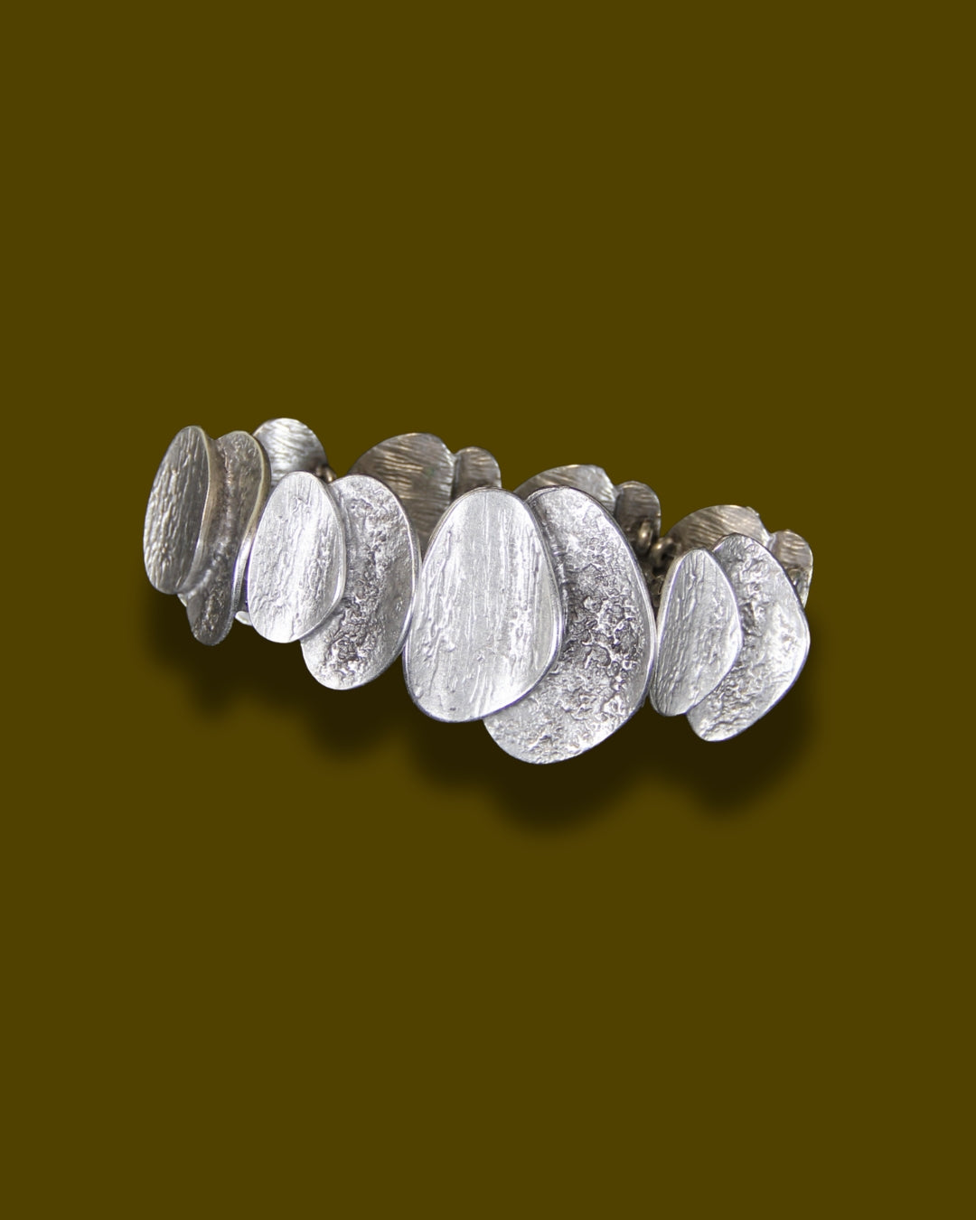 Slip on Cuff Silver Statement Handmade Bracelet