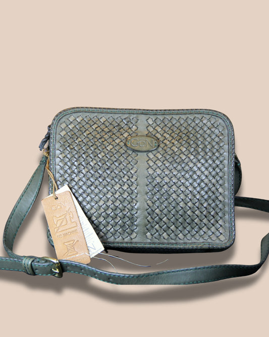 Green Genuine Leather Shoulder Bag