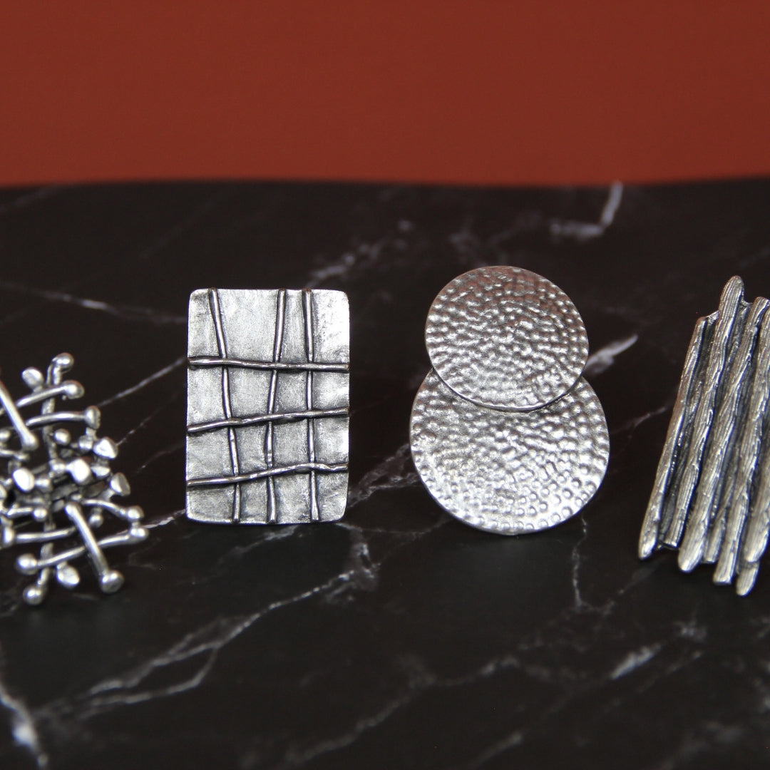Silver Ring Geometric Unique Bold Statement Jewelry