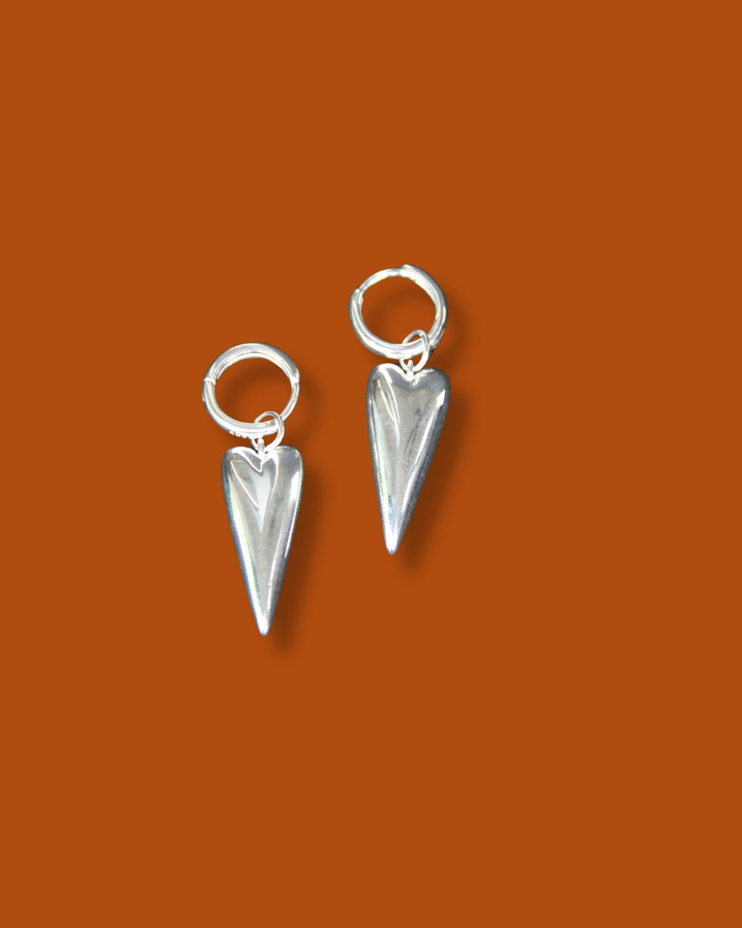 925 Sterling Silver Drop Heart Earring Statement Jewelry Gift Idea for IG Style Jewelry Lover Chic