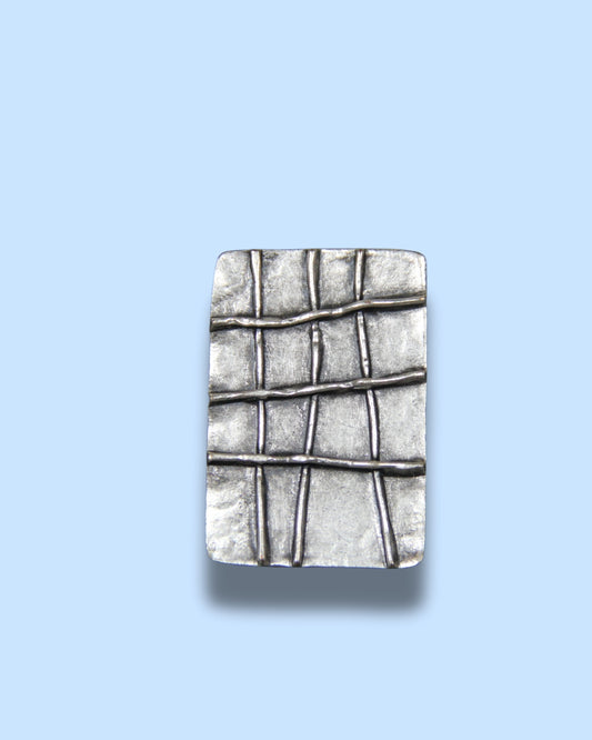 Handmade Geometric Large Silver Ring
