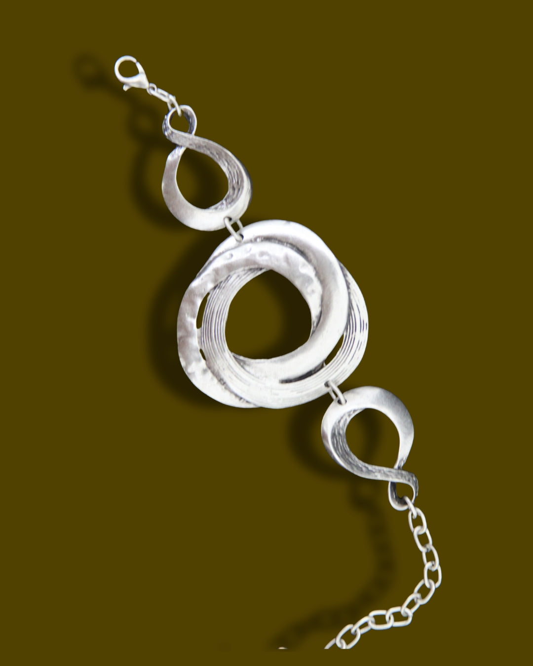 Eternity Boho Hammered Statement Bracelet
