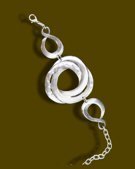 Eternity Boho Hammered Statement Bracelet