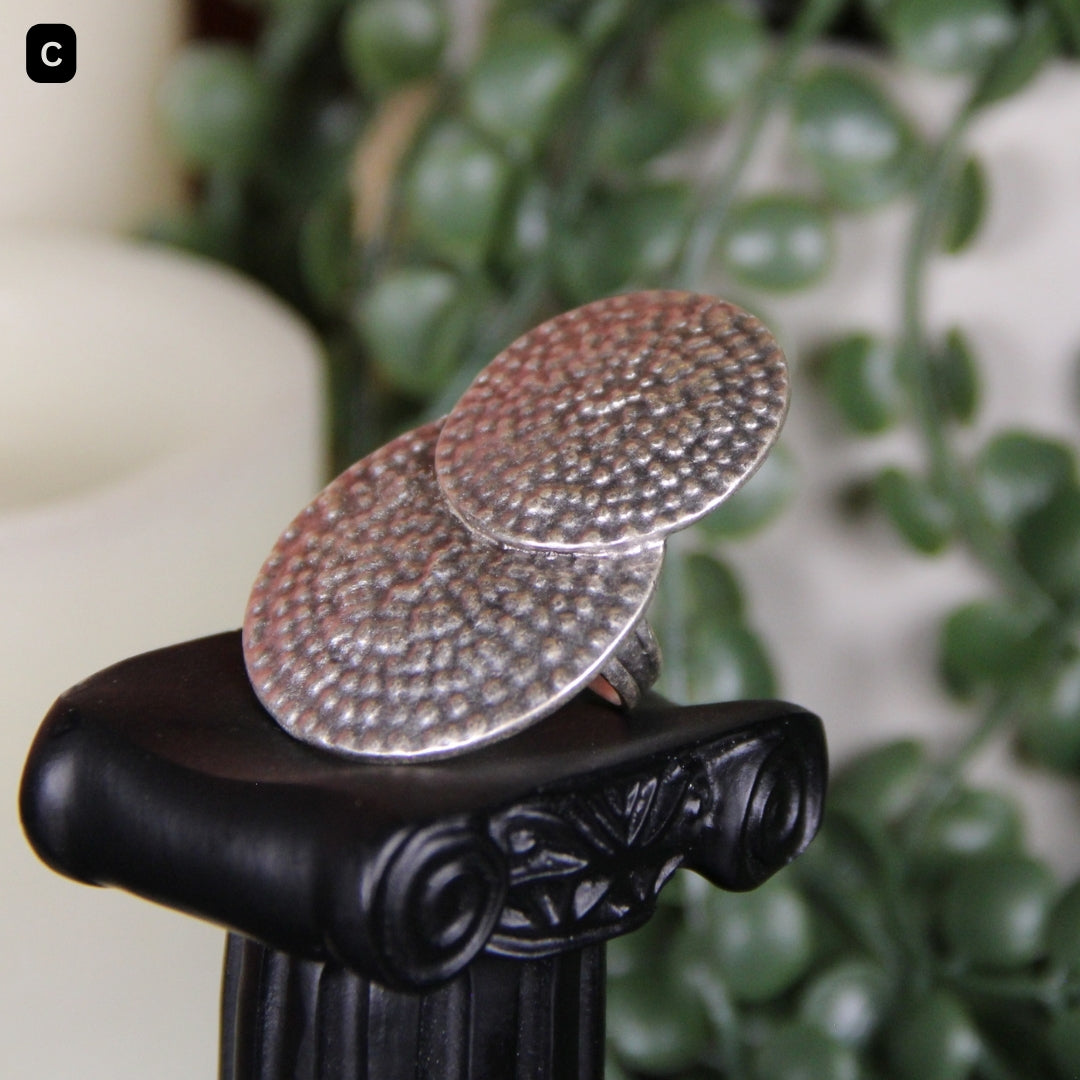Silver Ring Geometric Unique Bold Statement Jewelry
