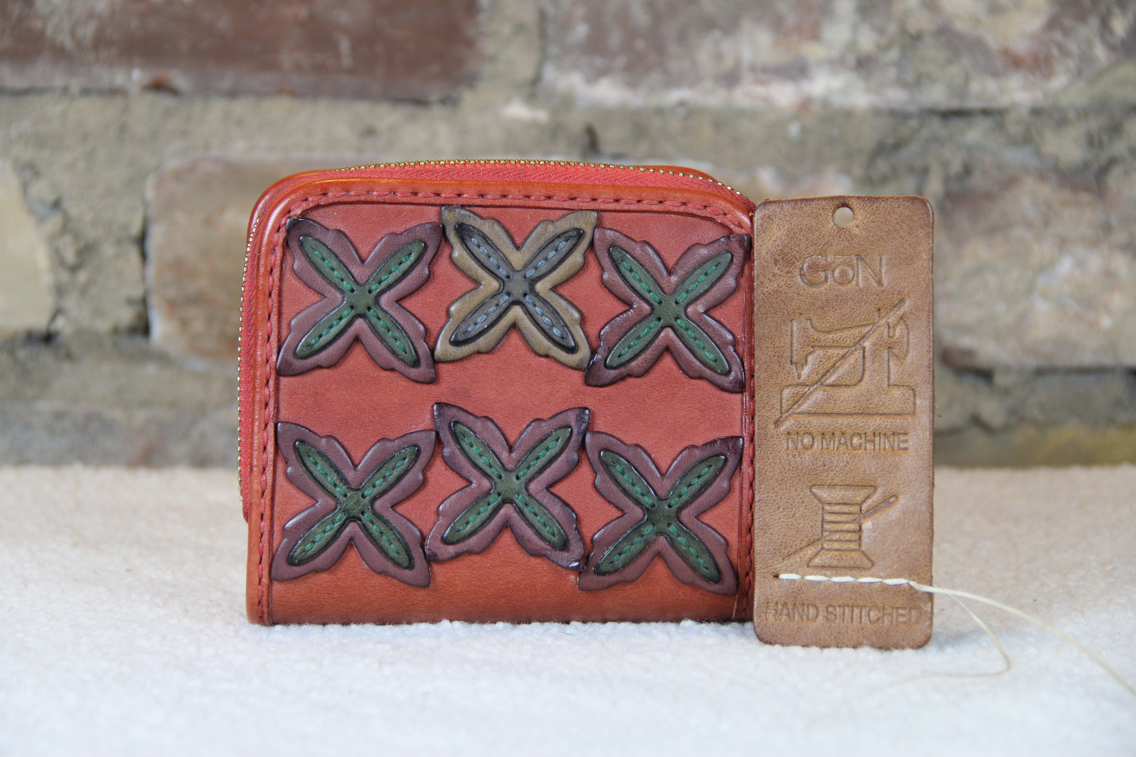 Genuine Red Leather Handcrafted Leather Wallet