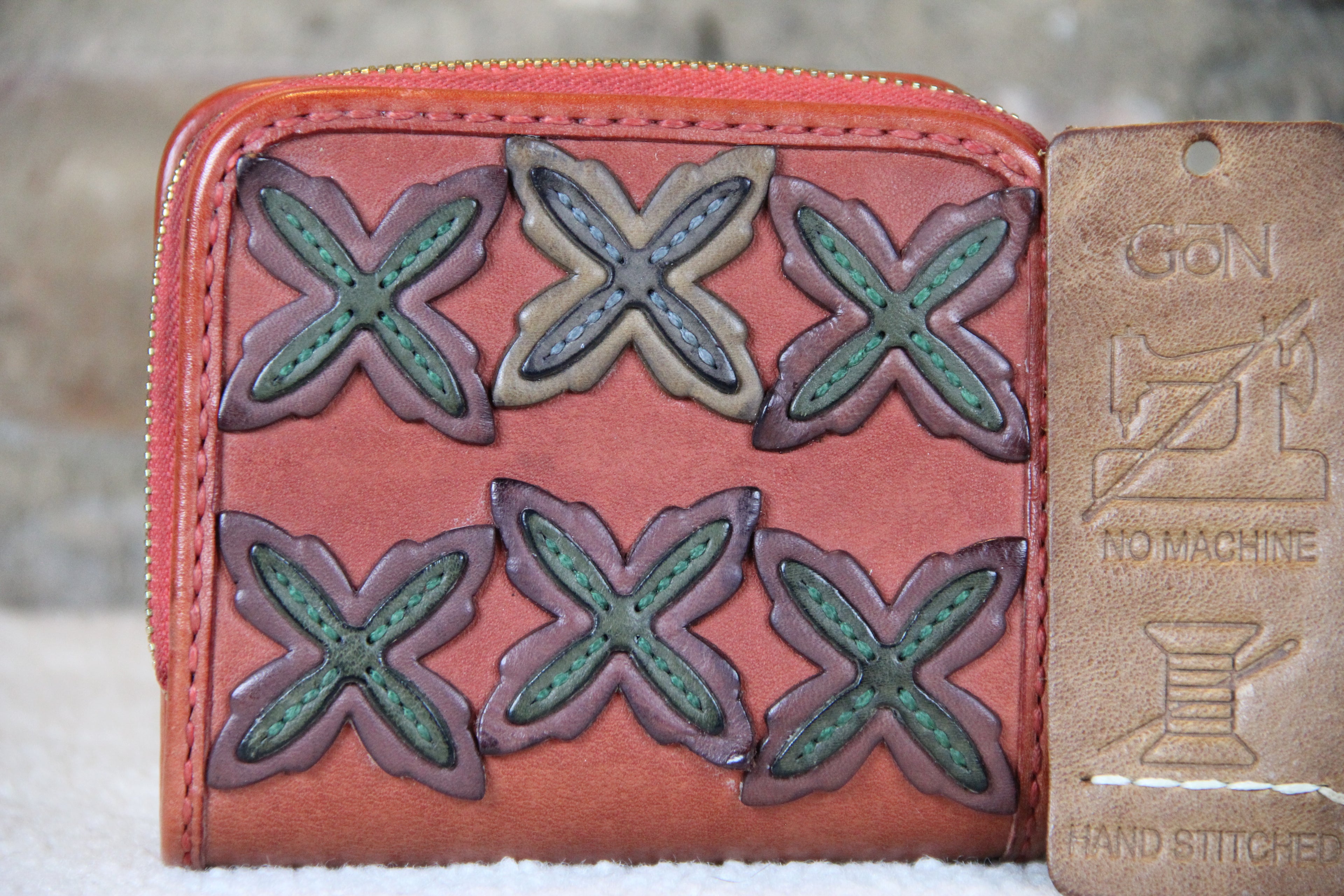 Genuine Red Leather Handcrafted Leather Wallet