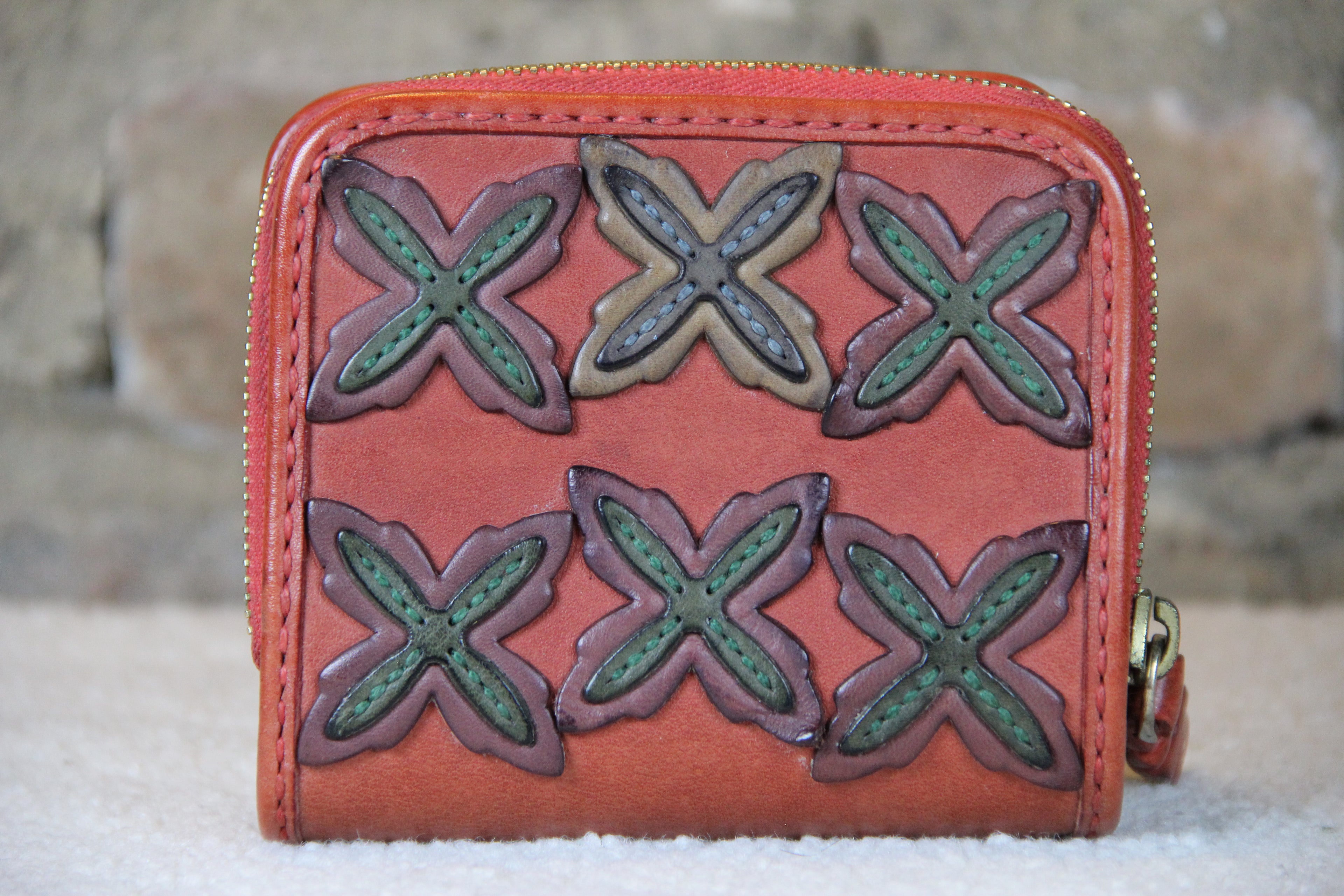 Genuine Red Leather Handcrafted Leather Wallet