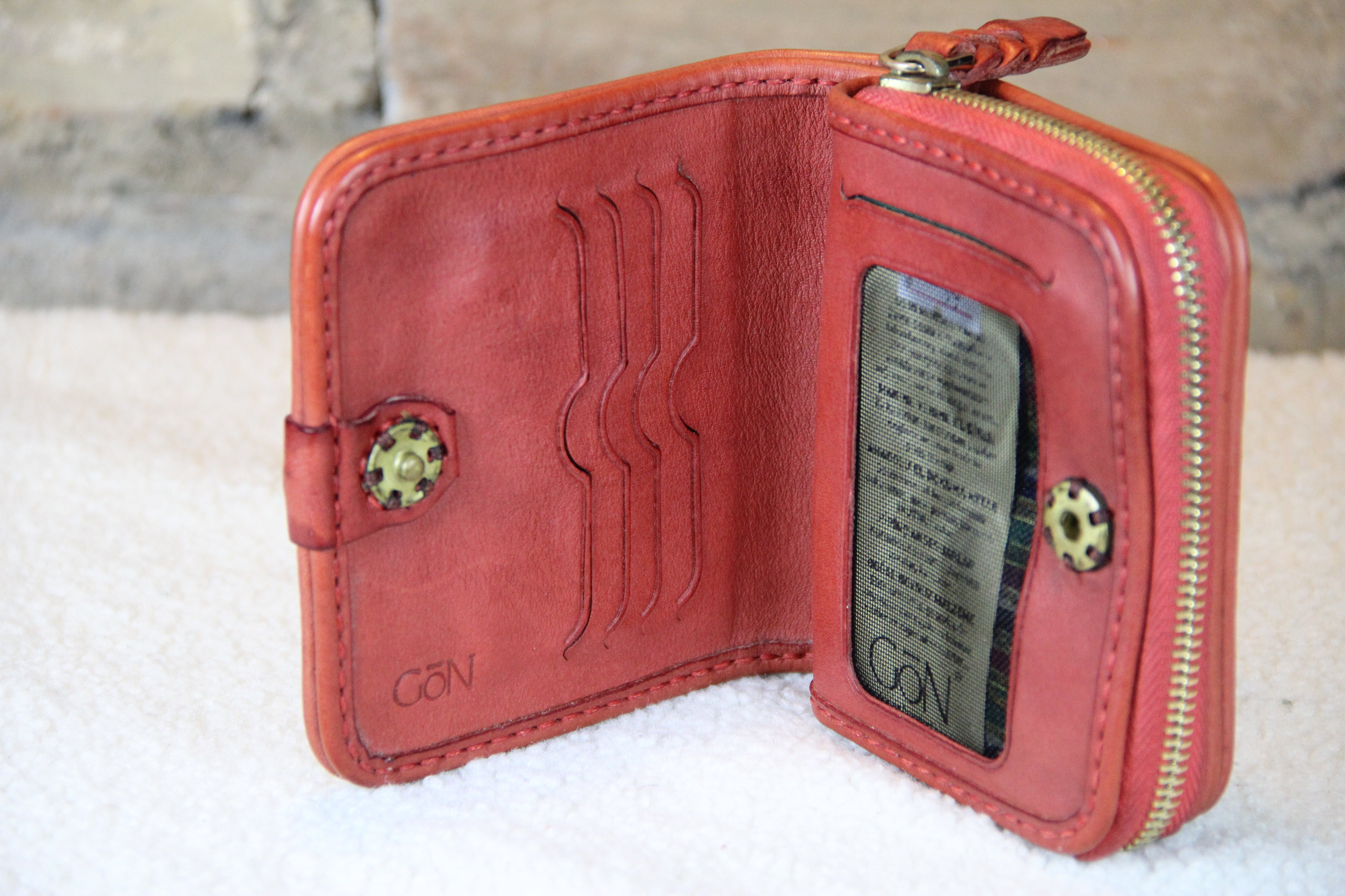 Genuine Red Leather Handcrafted Leather Wallet
