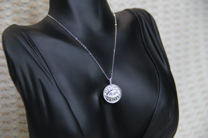 925 Sterling Silver Minimalist Eye Necklace