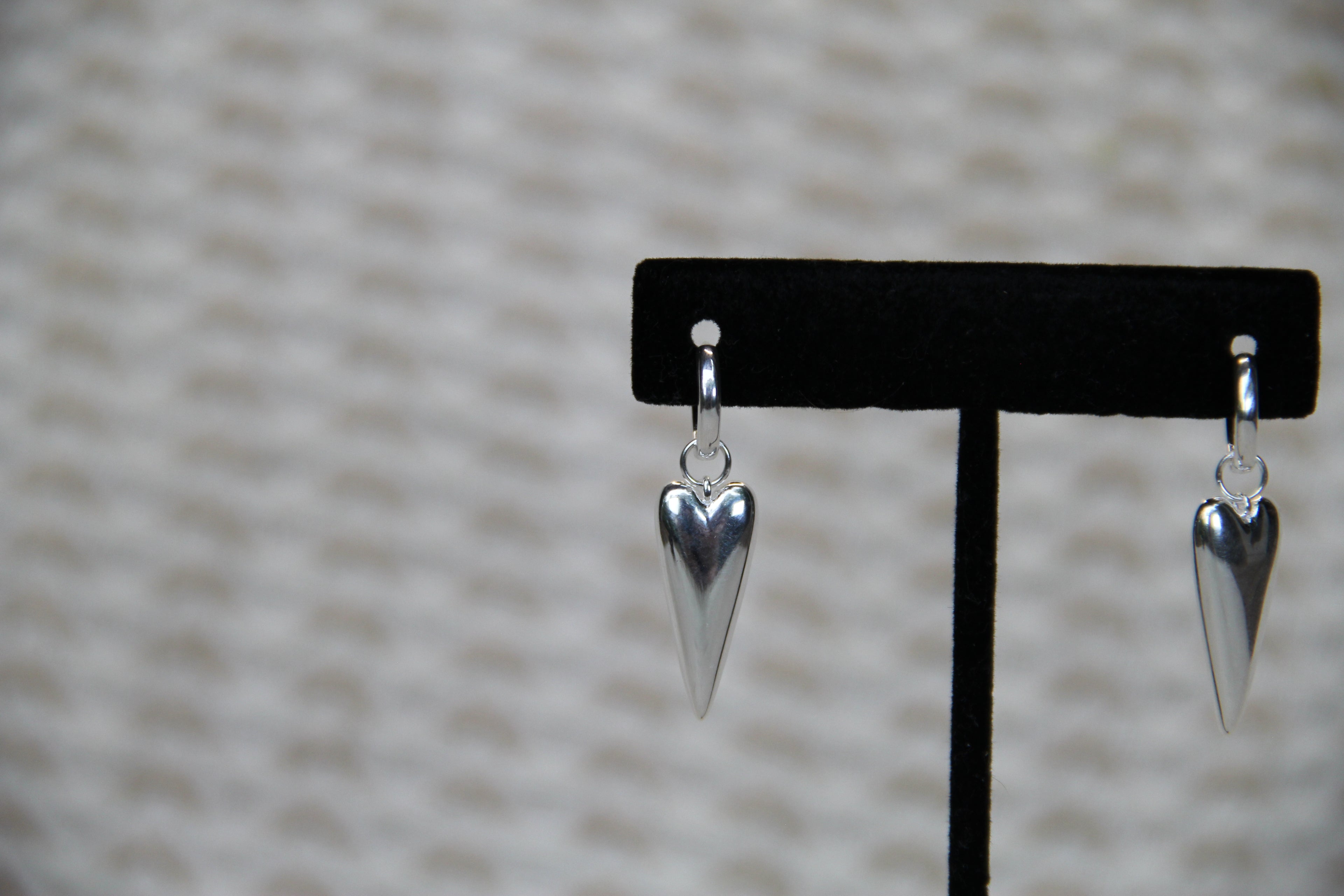 925 Sterling Silver Drop Heart Earring Statement Jewelry Gift Idea for IG Style Jewelry Lover Chic