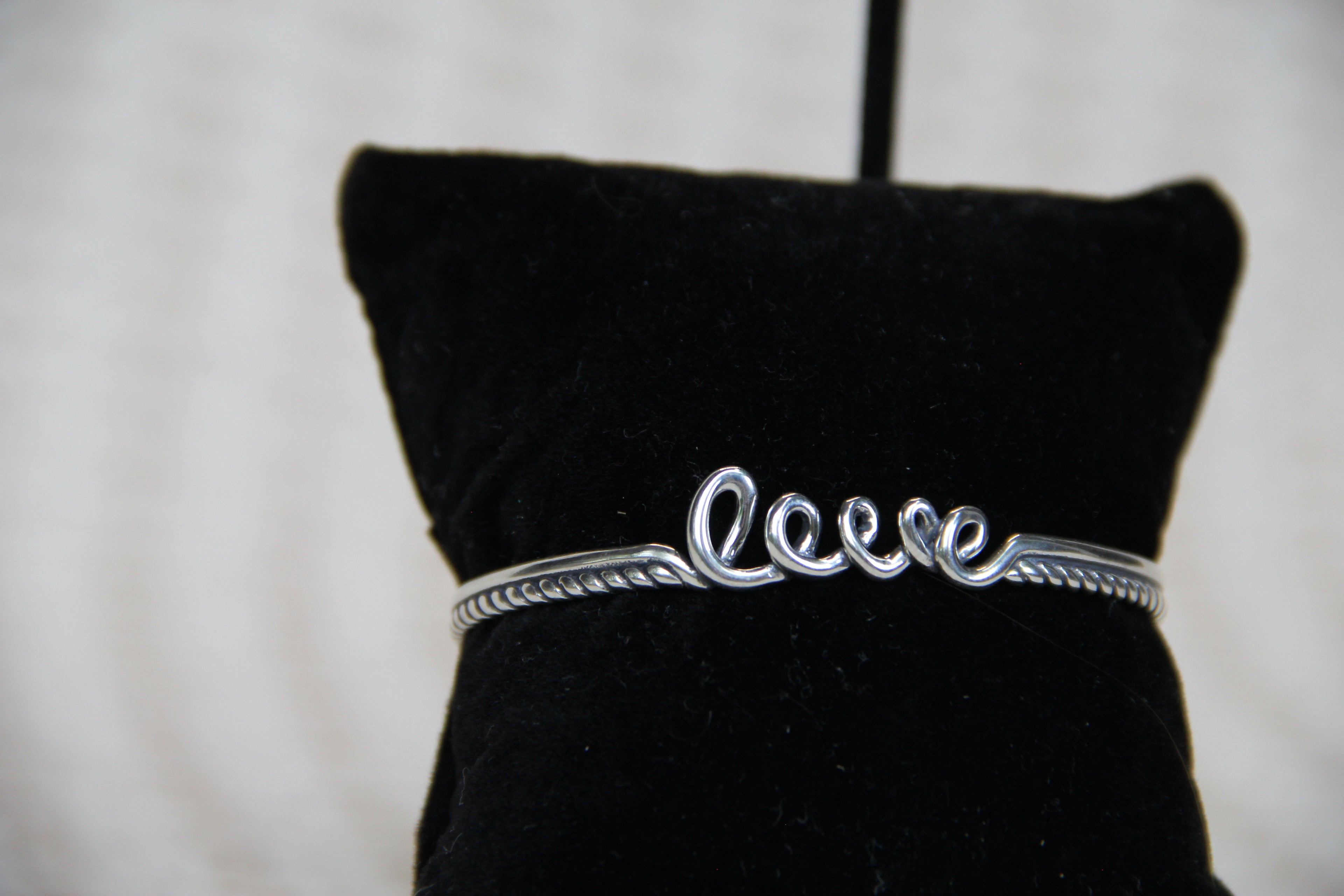 925 Sterling Silver Love Cuff Bracelet
