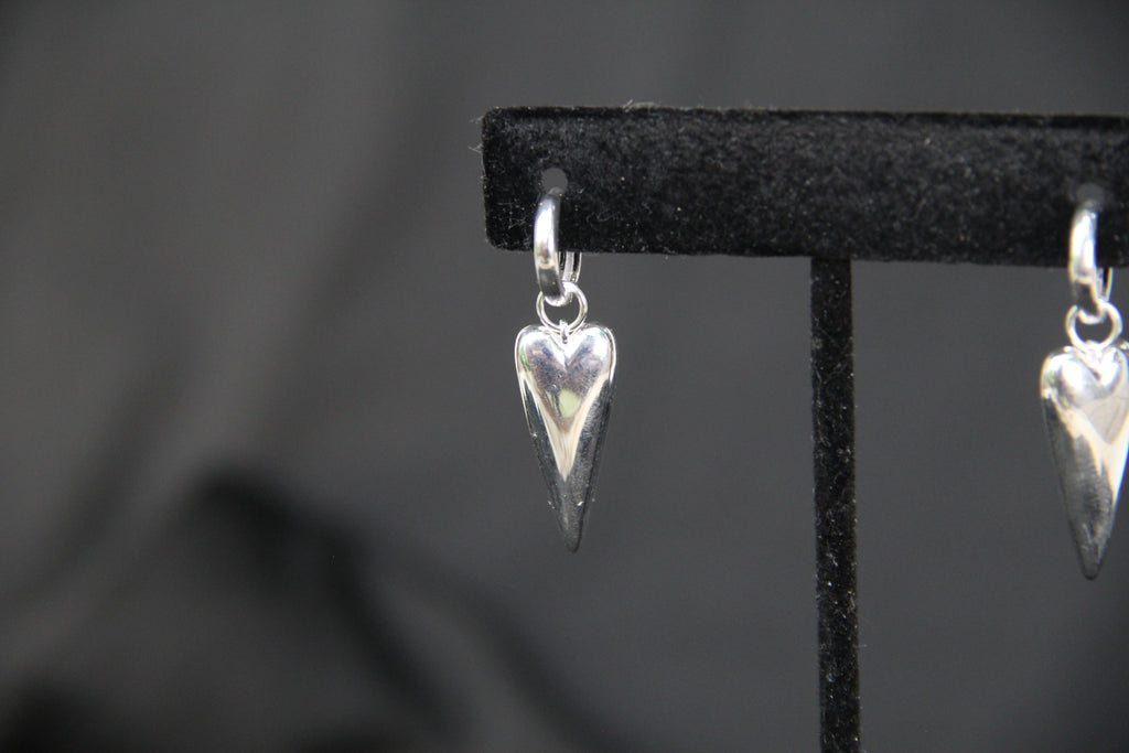 925 Sterling Silver Drop Heart Earring Statement Jewelry Gift Idea for IG Style Jewelry Lover Chic