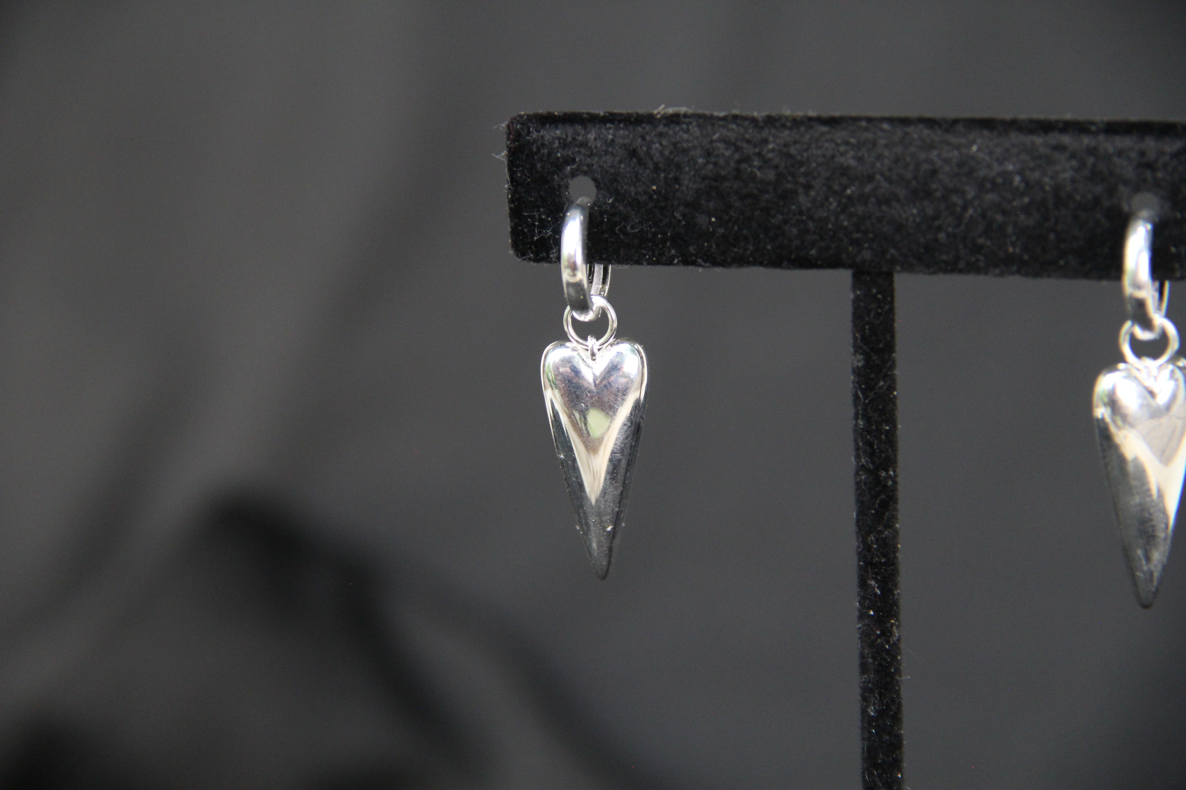 925 Sterling Silver Drop Heart Earring Statement Jewelry Gift Idea for IG Style Jewelry Lover Chic