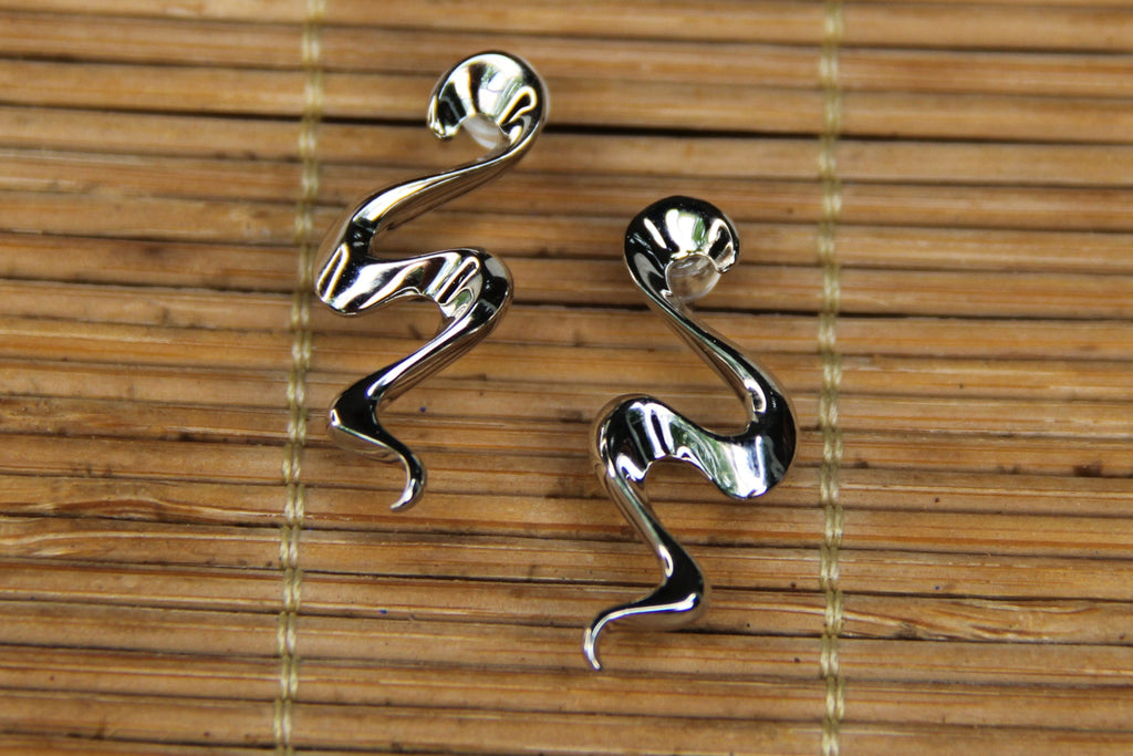 925 Sterling Silver Swirl Earring Statement Jewelry Gift Idea