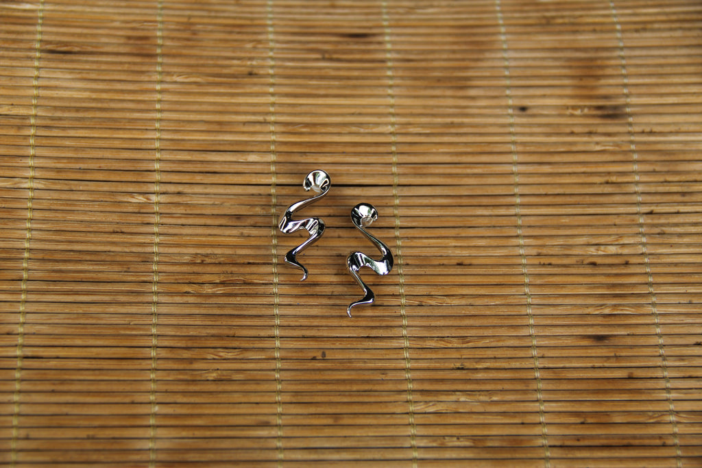 925 Sterling Silver Swirl Earring Statement Jewelry Gift Idea
