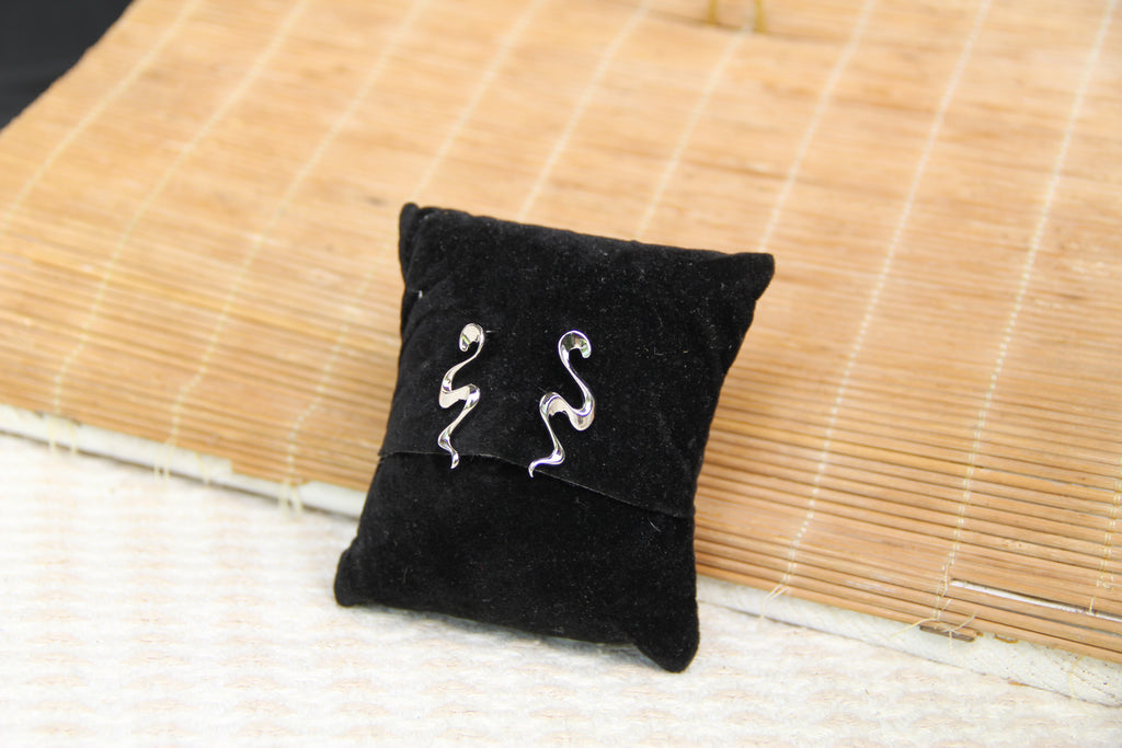 925 Sterling Silver Swirl Earring Statement Jewelry Gift Idea