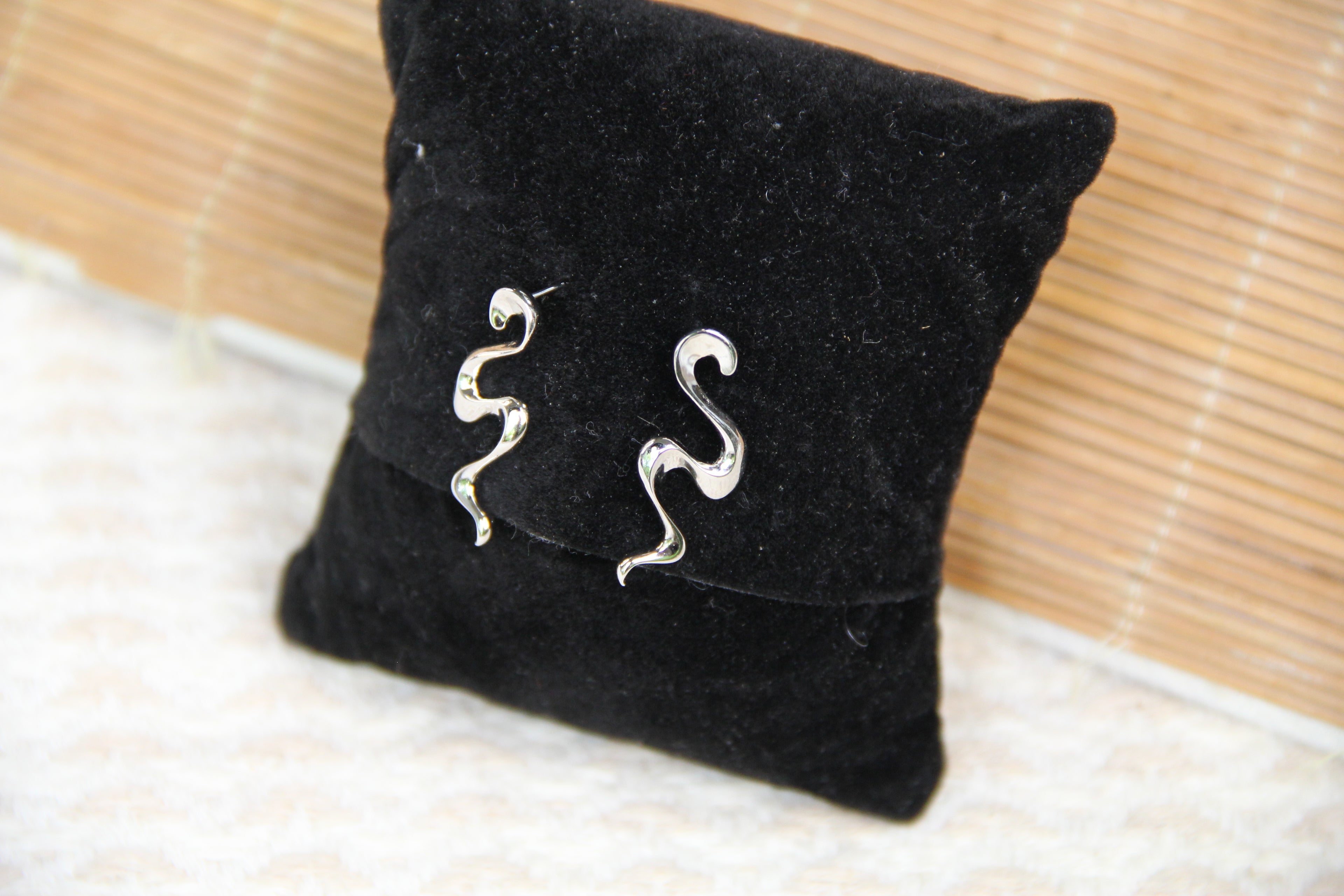 925 Sterling Silver Swirl Earring Statement Jewelry Gift Idea