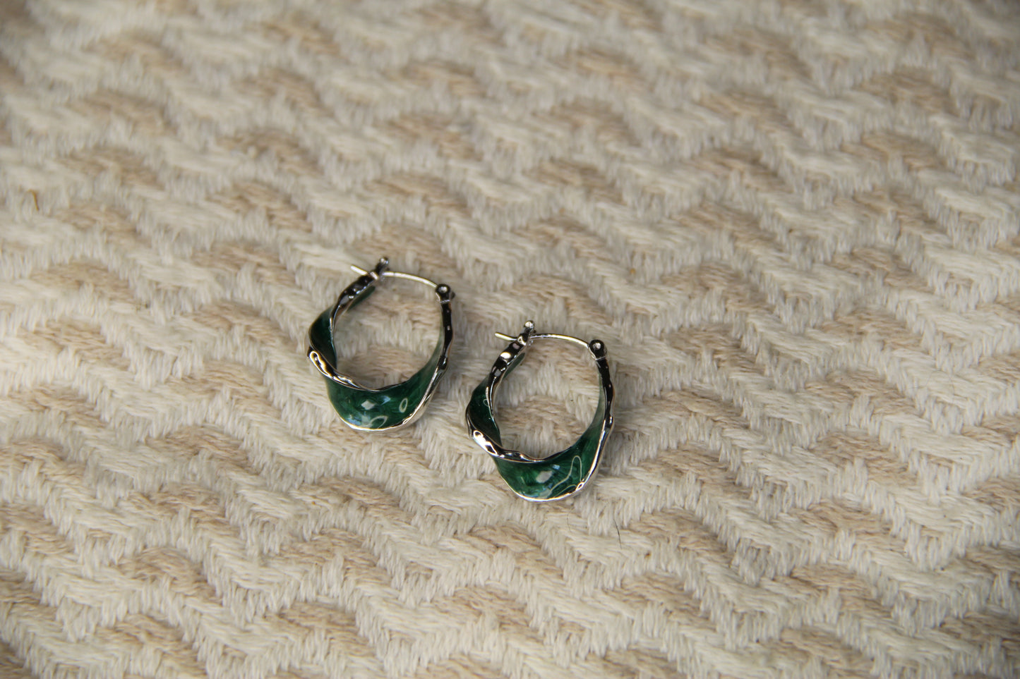 925 Sterling Silver Twirled Hoop Earring Statement Jewelry