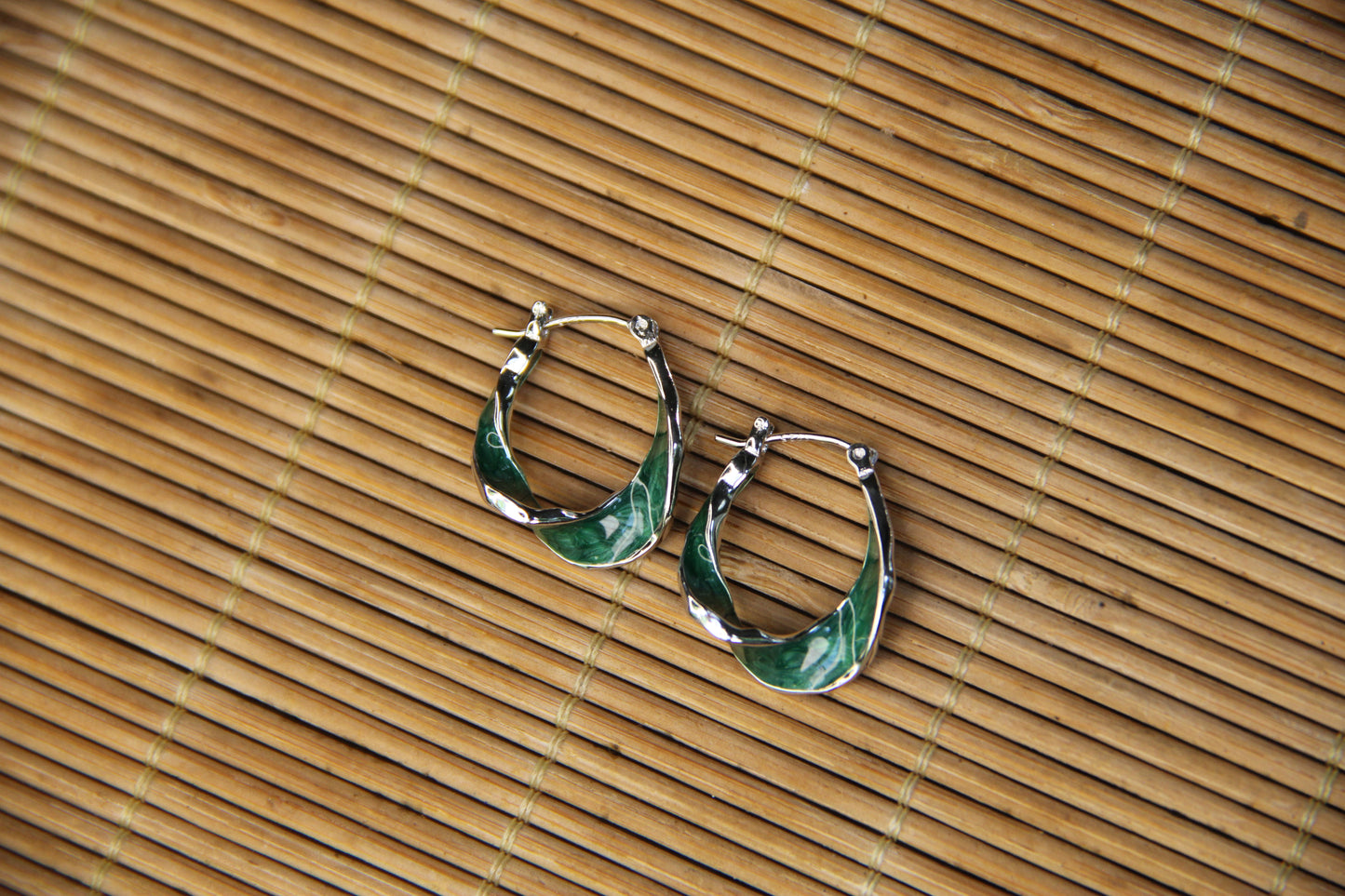 925 Sterling Silver Twirled Hoop Earring Statement Jewelry