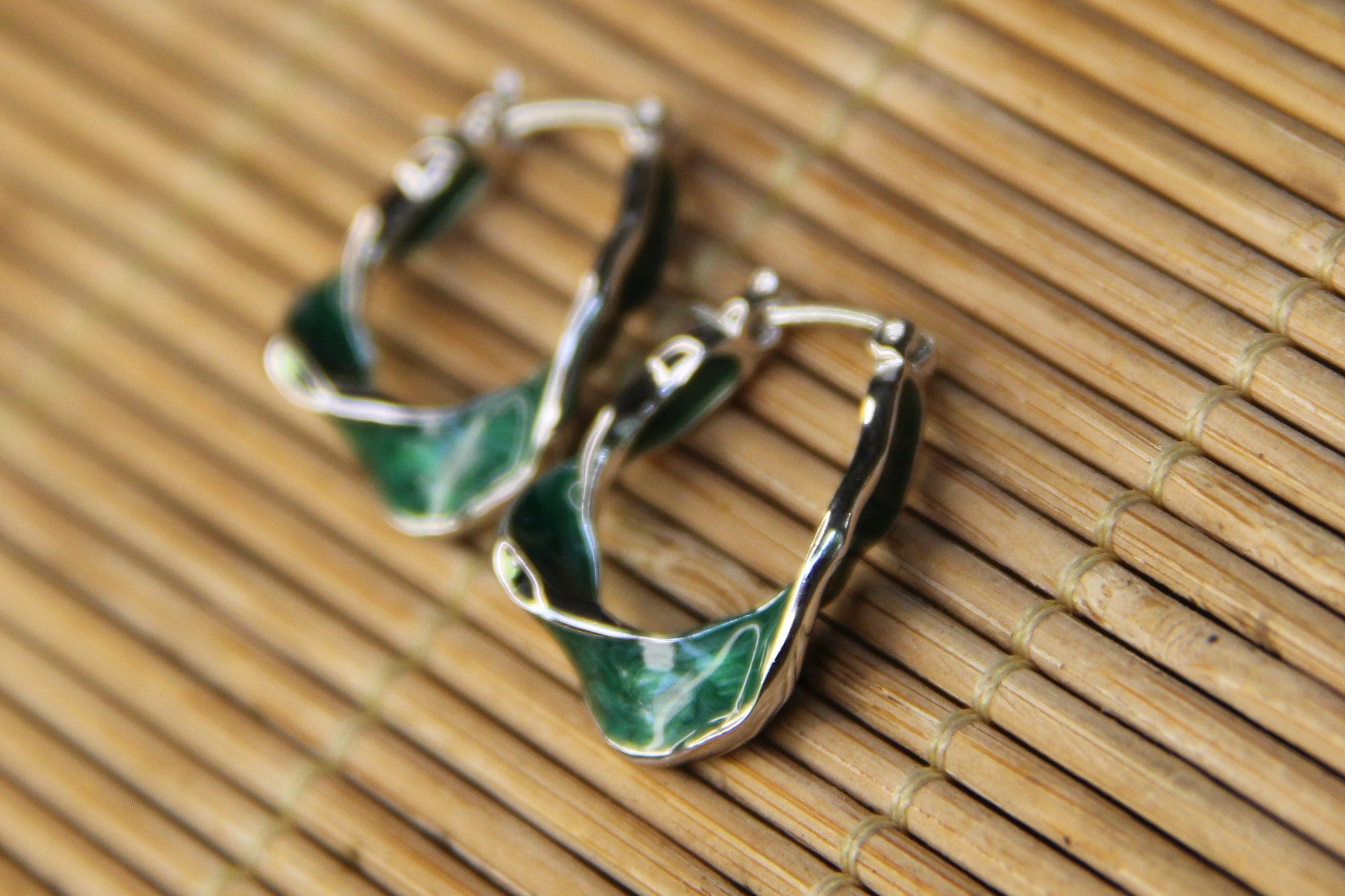 925 Sterling Silver Twirled Hoop Earring Statement Jewelry