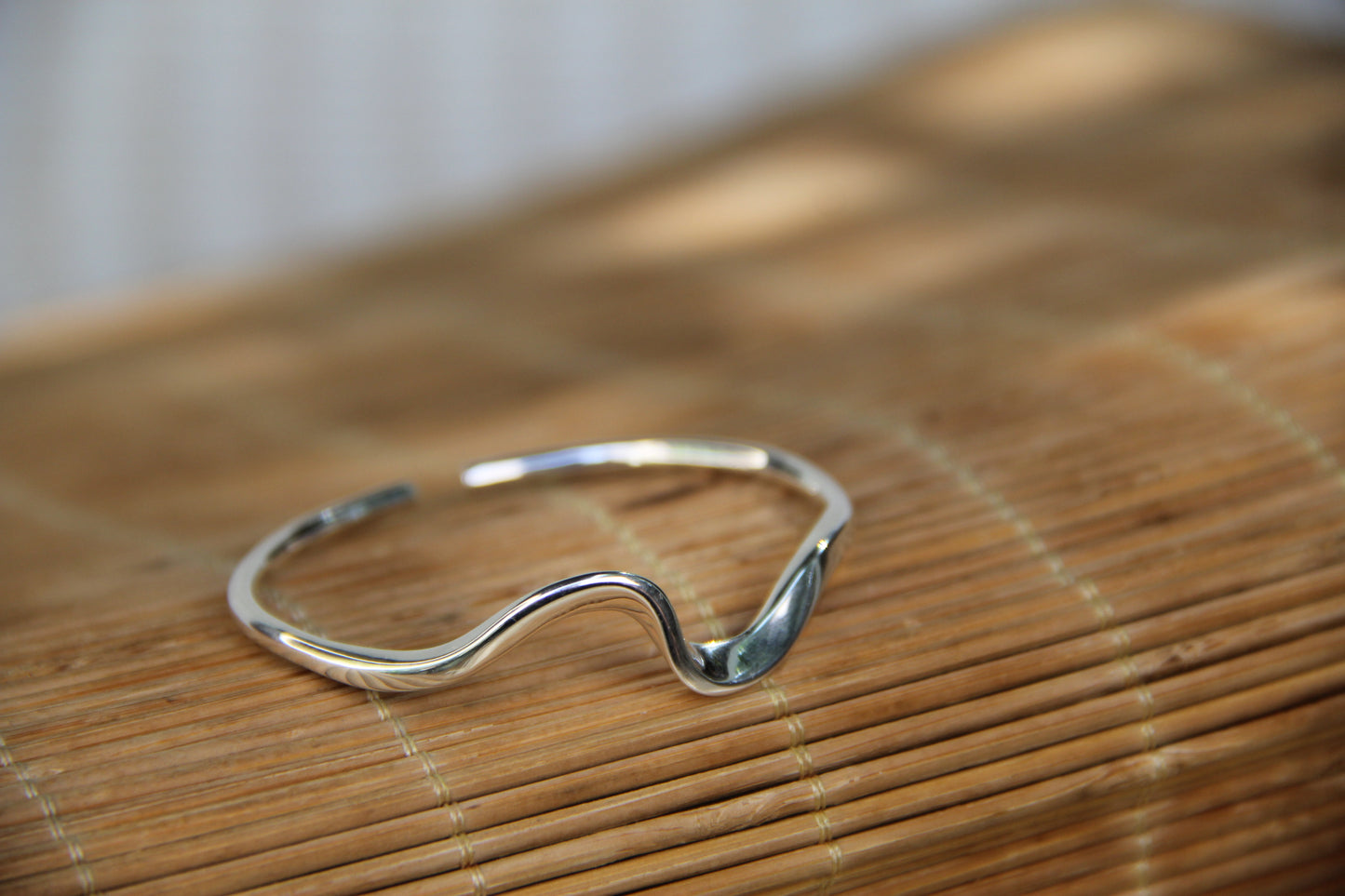 925 Sterling Silver Wave Cuff Bracelet