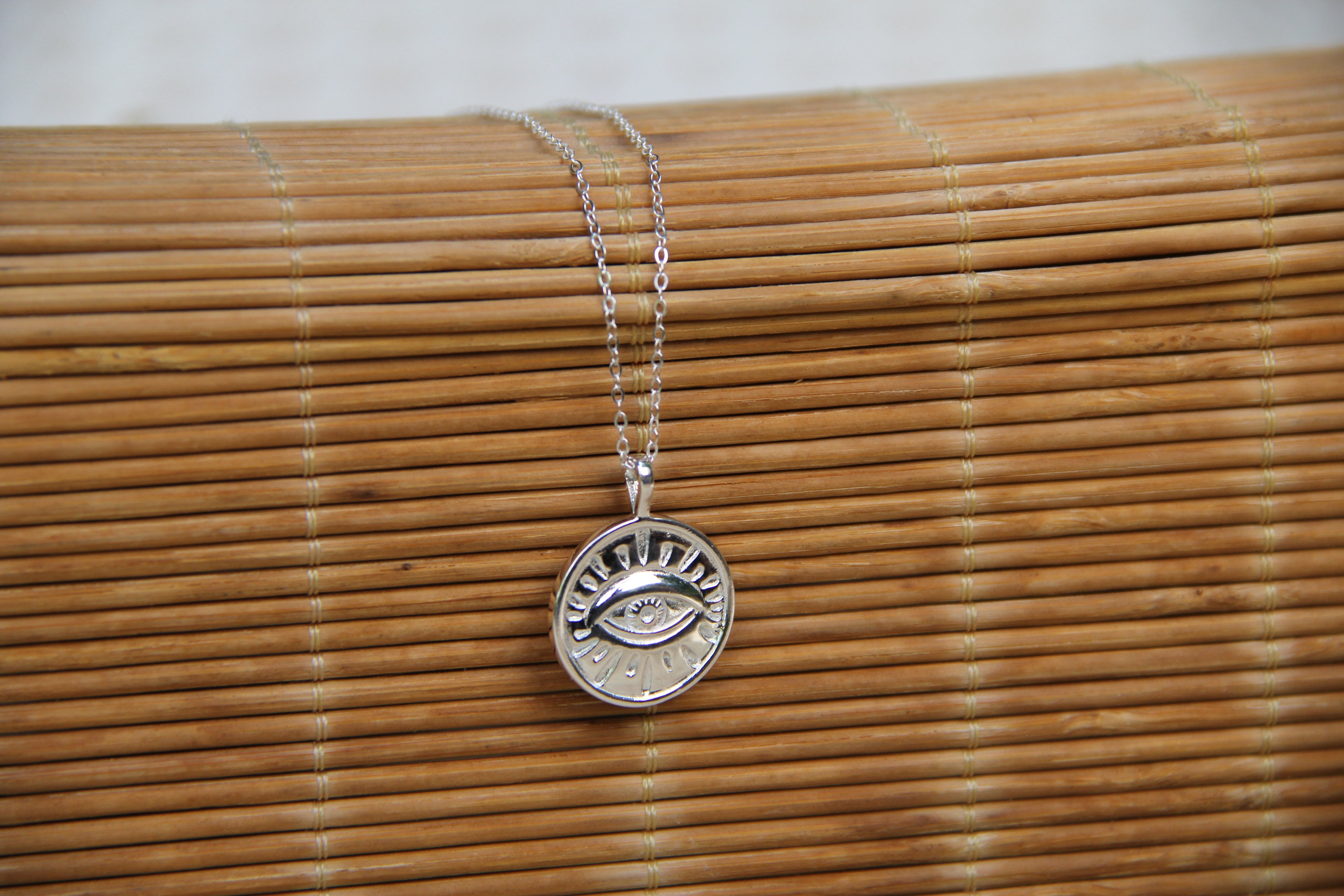 925 Sterling Silver Minimalist Eye Necklace