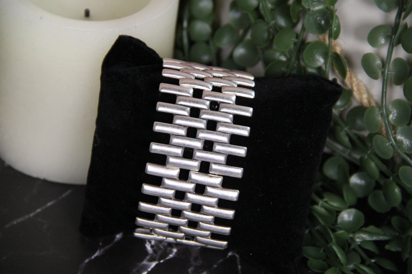 Slip on Silver Cuff Style Elegant Bracelet Statement Piece for Jewelry Lover