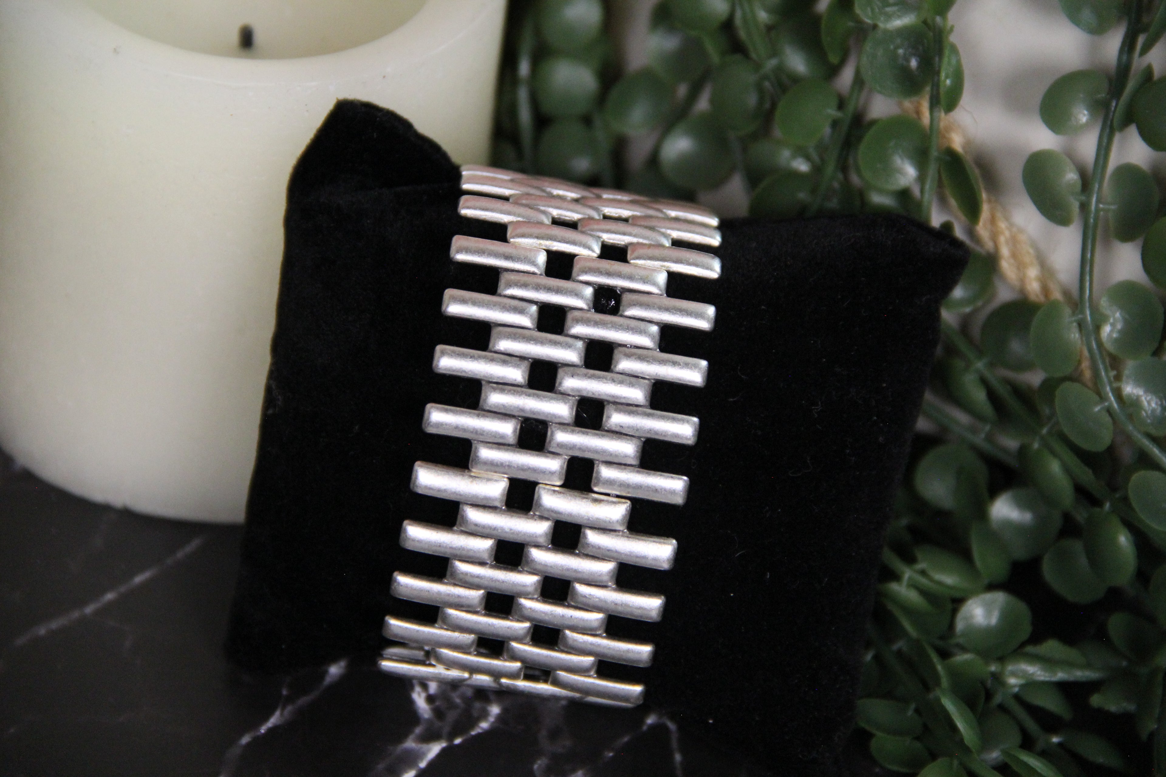 Slip on Silver Cuff Style Elegant Bracelet Statement Piece for Jewelry Lover
