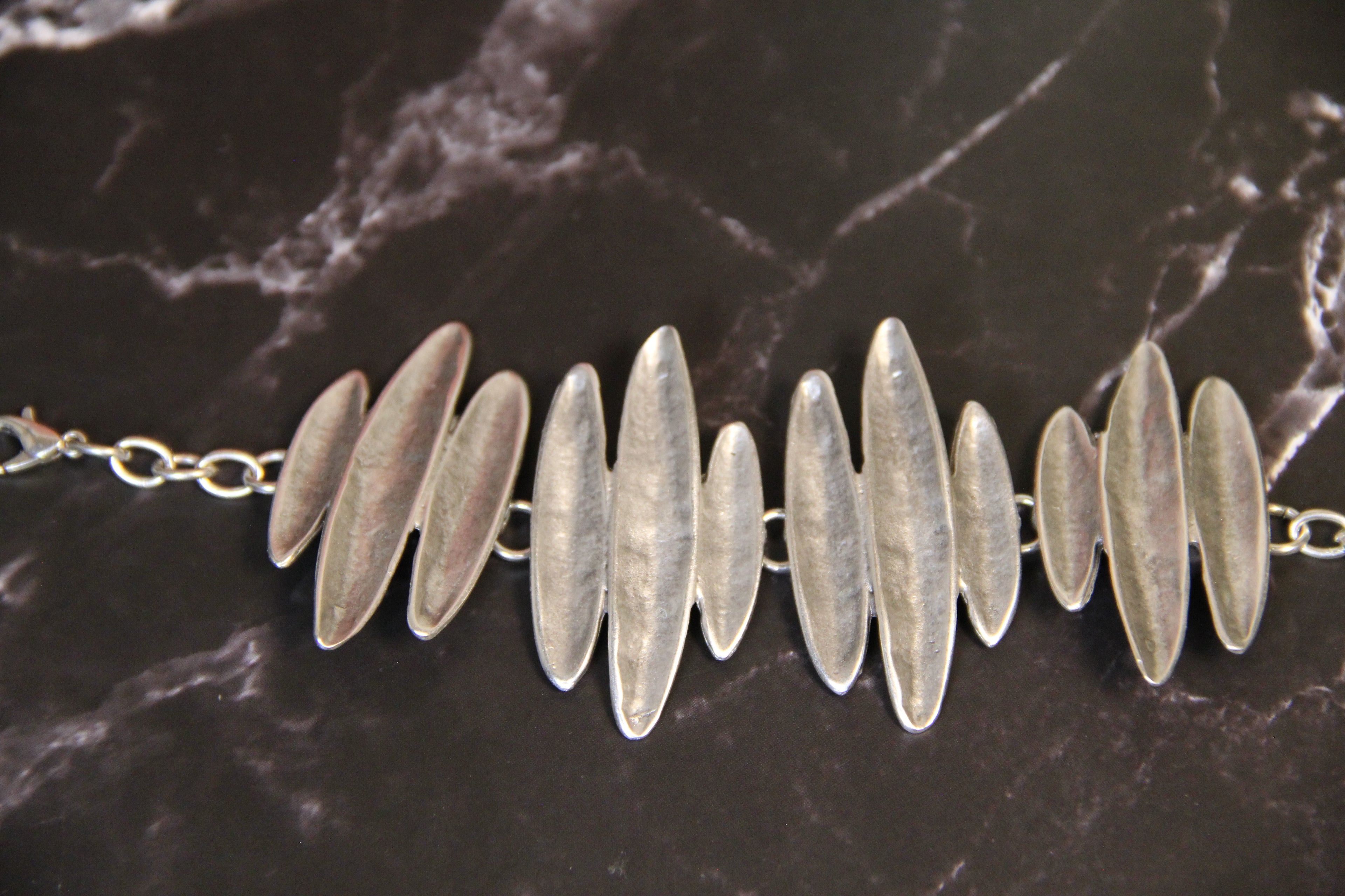 Bold Silver Statement Bracelet – Unique Adjustable Boho Style Jewelry for Women, Handcrafted Modern Cuff Design