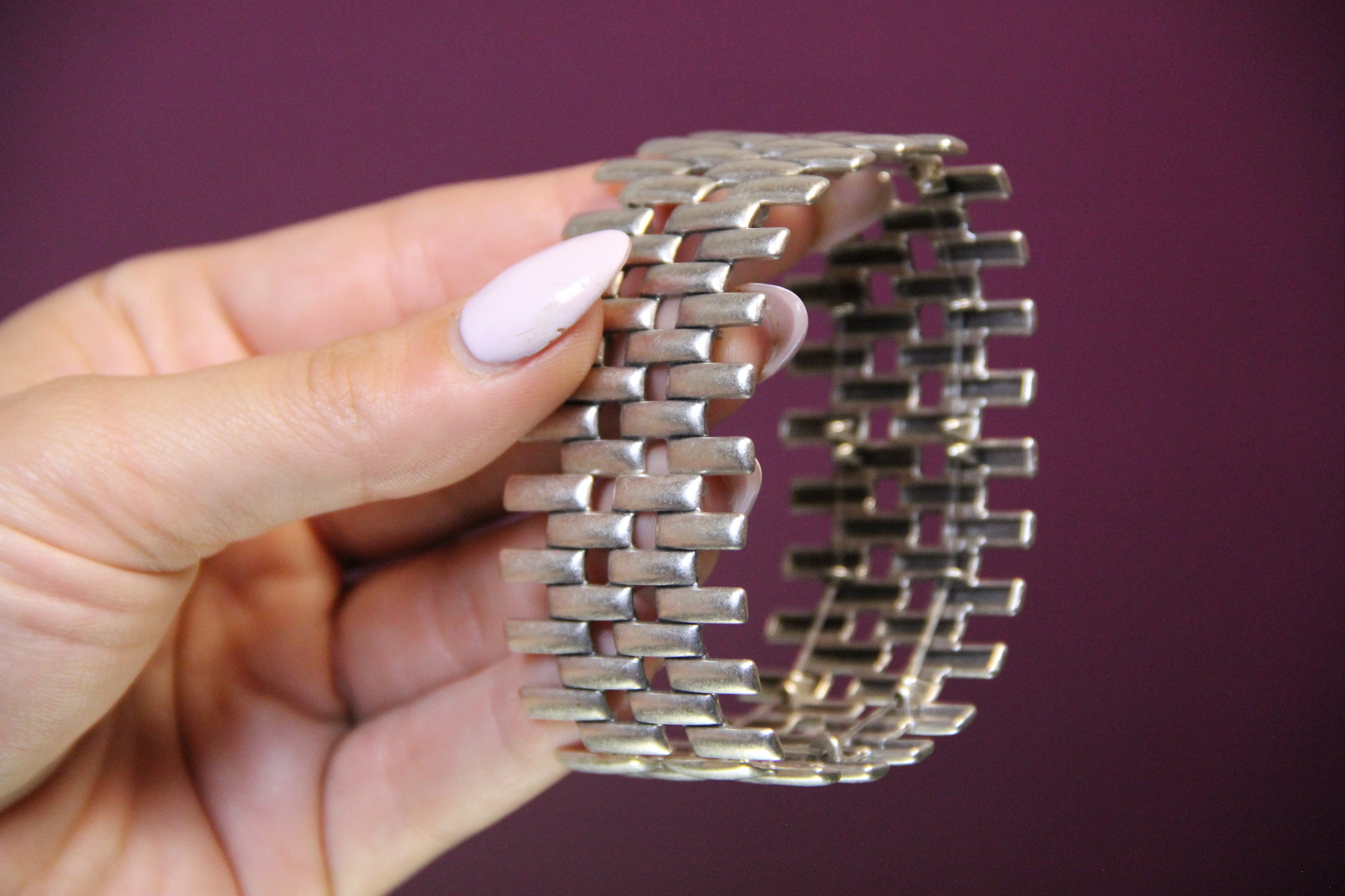 Slip on Silver Cuff Style Elegant Bracelet Statement Piece for Jewelry Lover