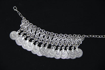 Statement Coin Silver Bracelet: Bohemian Bold Statement Jewelry