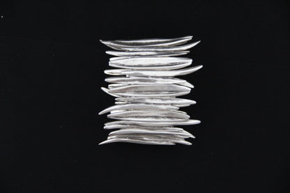 Cuff Slip On Statement Silver Bracelet