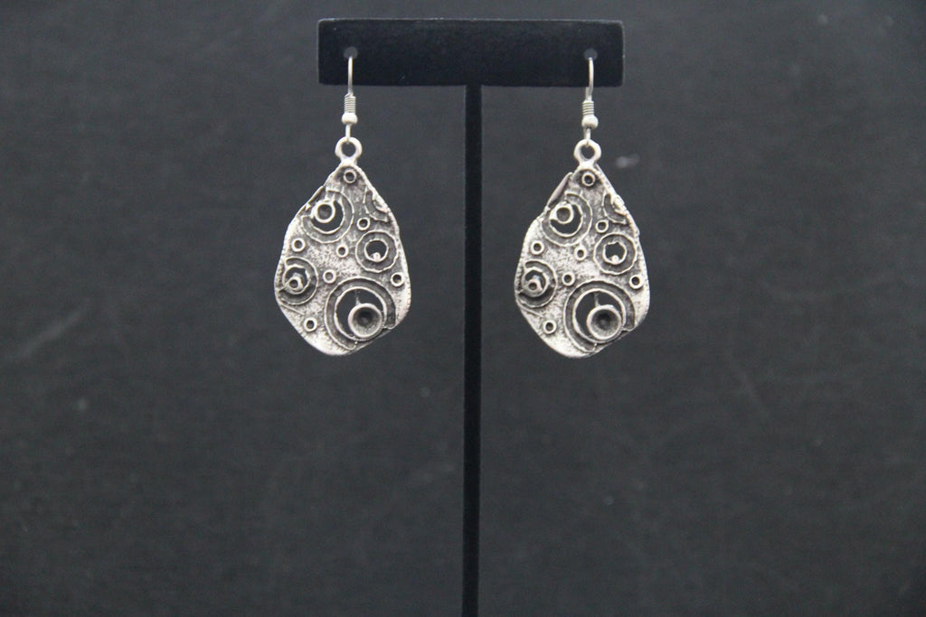 Bohemian Large Silver Earrings