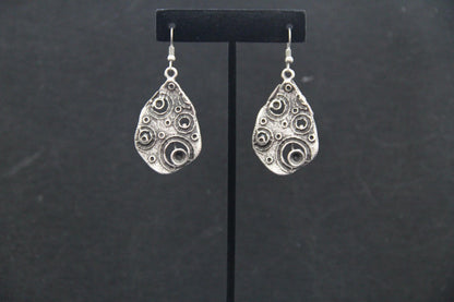 Bohemian Large Silver Earrings
